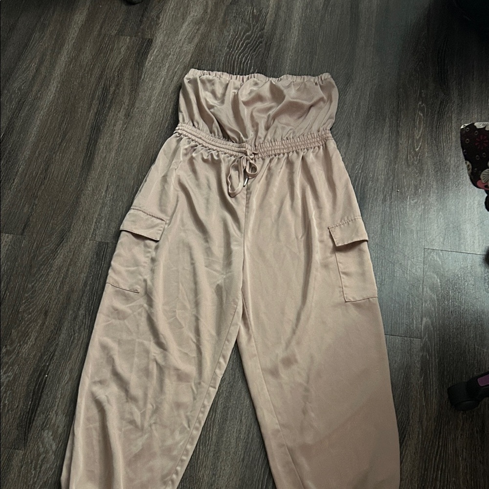 Forever 21 Light Pink Strapless Jumpsuit